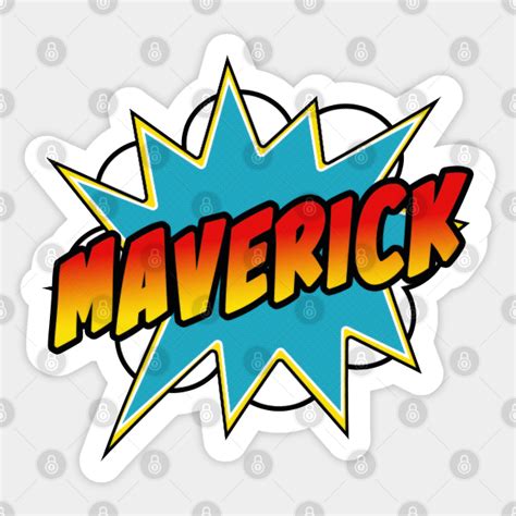 Boys Maverick Name Comic Book Superhero Maverick Name Sticker