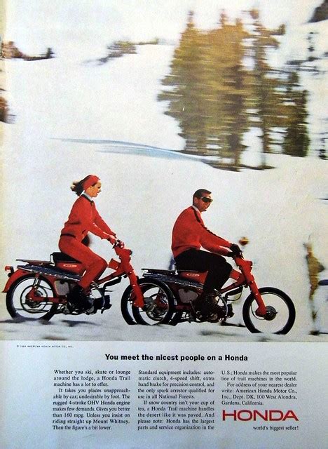 Vintage Motorcycle Advertising: 1964 Honda Trail Machine ...