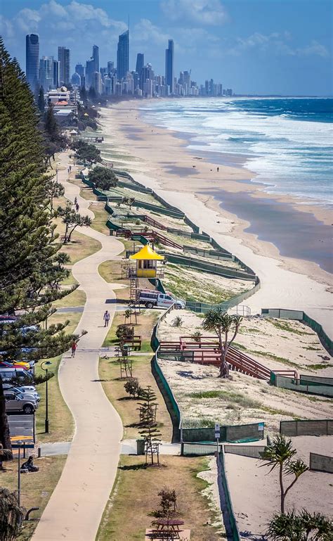 Hd Wallpaper Gold Coast Skyline Beach Path Australia Queensland