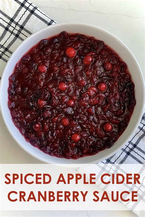 Spiced Apple Cider Cranberry Sauce Recipe