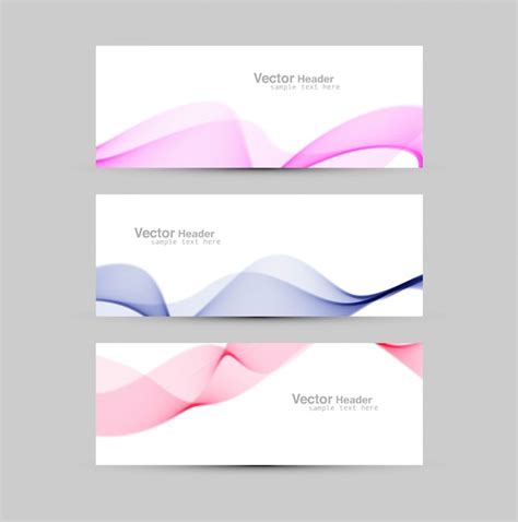 Premium Vector Abstract Wave Banners Template Design Vector