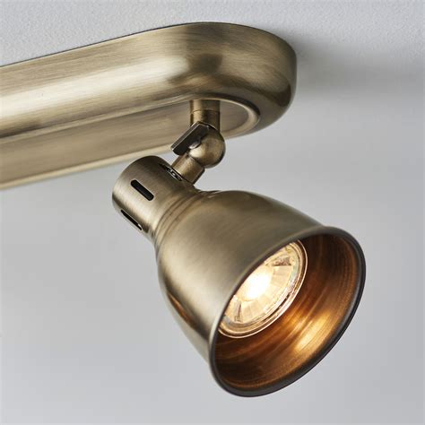 Free delivery on orders over â£35. Country - 4 Bar Spotlight Ceiling Fitting - Antique Brass ...