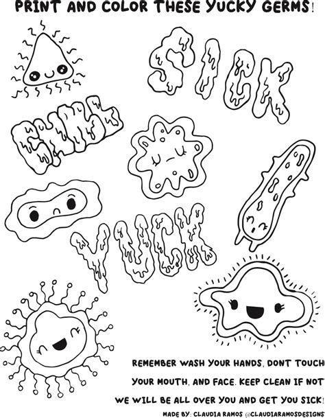 Germs Printable Coloring Pages Alanaildalton