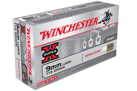 Winchester 9mm Luger 115 Gr Super X Winclean 50box Sportsmans