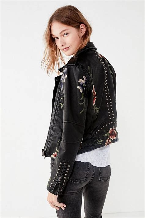 Blanknyc As You Wish Floral Embroidered Moto Jacket Jackets Blank