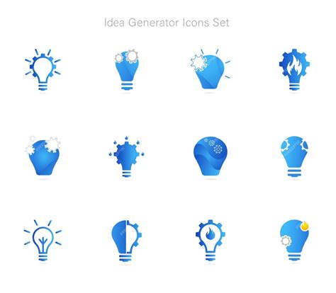 Premium Vector Light Bulb Ideas Icons Design Set