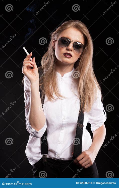 Gorgeous Naked Teen Smoking Cigarette Black Telegraph