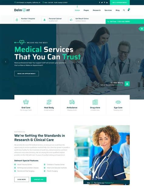 Best Health Medical Website Templates Free Premium Freshdesignweb Medical Website