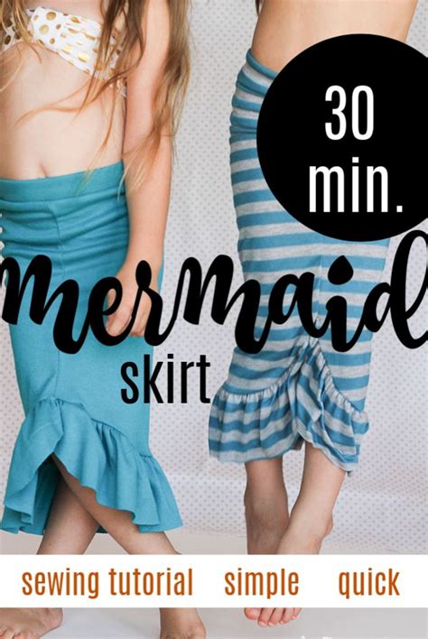 30 Minute Mermaid Skirt Tutorial Mermaid Skirt Pattern Skirt