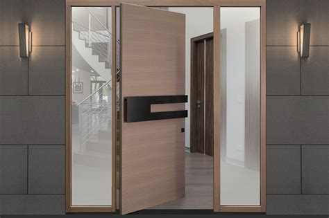 Pivot Front Door Custom Single Modern Euro Technology Wood With
