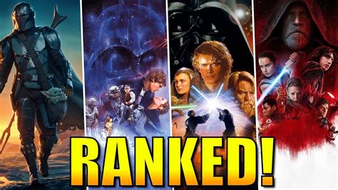 All Star Wars Movies And Tv Shows Ranked From Worst To Best Youtube
