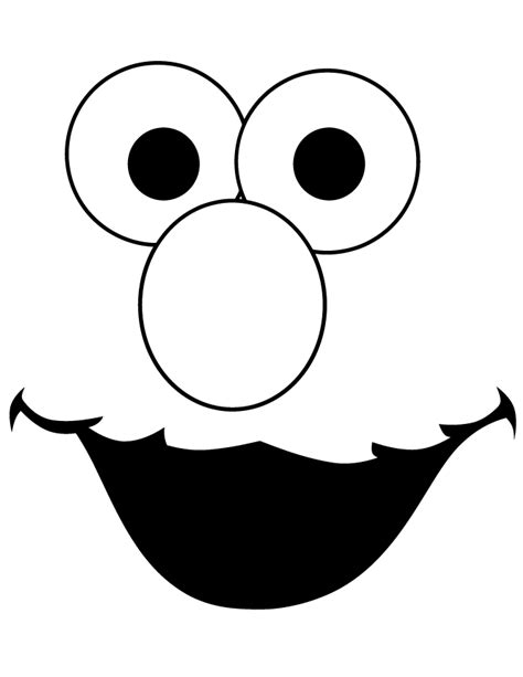 Easy Elmo Face Pumpkin Carving Stencil Template Free Printable Funny