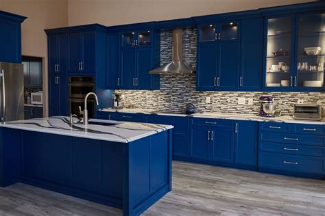 30 Bright Blue Kitchen Cabinets