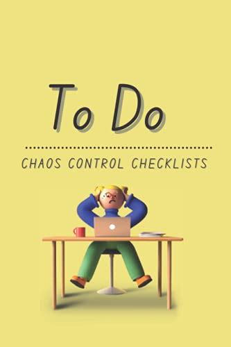 To Do Chaos Control Checklists Daily To Do Checklists By Poppy Press