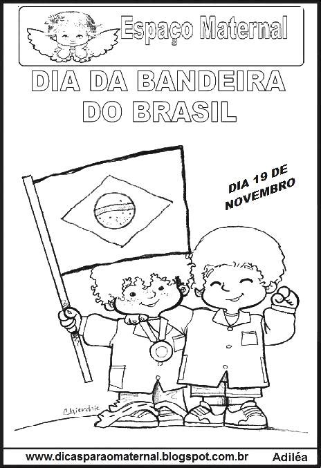 Dia Da Bandeira Do Brasil Com Atividades Para Colorir Espa O Maternal