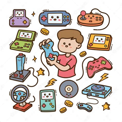 Premium Vector Cartoon Gamer With Video Game Player