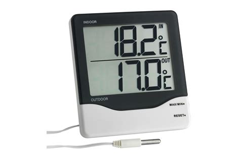 Digital Indoor Outdoor Thermometer With Large Display Tfa 301011