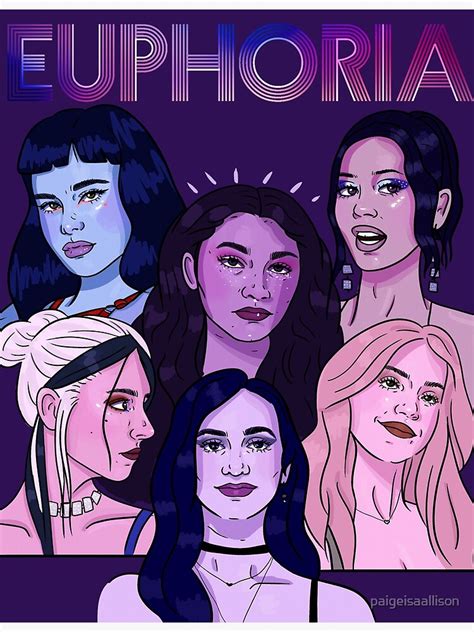 Euphoria Hbo Girls Poster By Paigeisaallison Euphoria Retro Poster