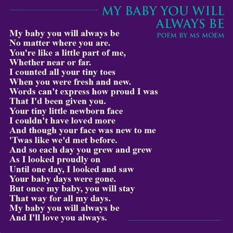 My Baby You Will Always Be Poem Ms Moem Poems Life Etc Baby