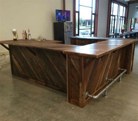 Hand Crafted Reclaimed Wood Bar By Urban Mining Company