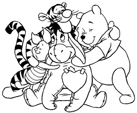 147 best winnie the pooh coloring images on pinterest from pooh christmas coloring pages. Winnie The Pooh and Friends Coloring Pages - Best Gift ...