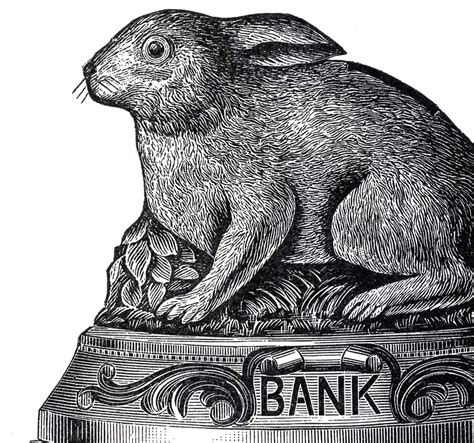 Vintage Bunny Bank Image The Graphics Fairy