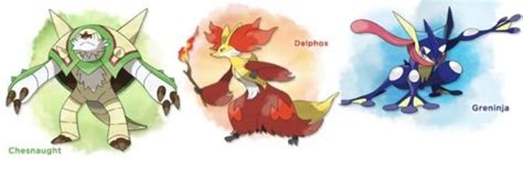 Chesnaught Delphox and Greninja are Pokémon X Y starter s final forms Nintendo Insider
