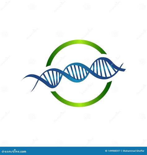Vector Illustration Of A Double Helix Dna Strand Stock Vector