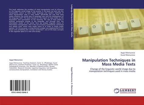 Manipulation Techniques In Mass Media Texts 978 3 8443 5848 3