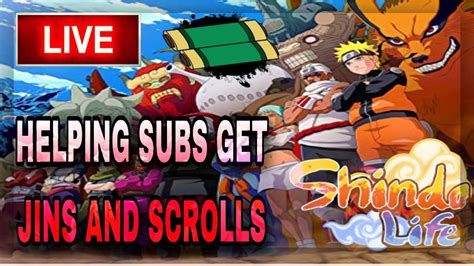 GIVEAWAY Shindo Life Helping Subs And Players Get Jins And Scrolls BOSSES Live Stream
