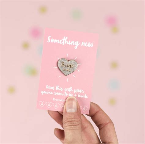 Bride To Be Silver Heart Enamel Pin Badge By Bride To Be Boxes