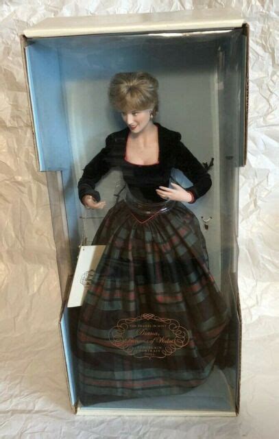 Franklin Mint Princess Diana Doll In Original Box Porcelain Portrait Doll Ebay