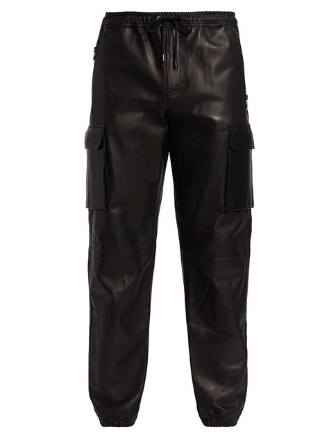 Frame Leather Cargo Pants Noir Editorialist