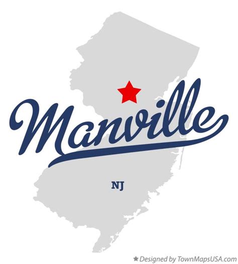 Map Of Manville Nj New Jersey