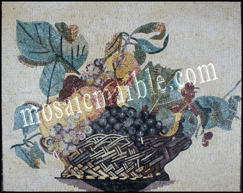 Fruit Basket Kitchen Backsplash Mosaic Mosaic Marble