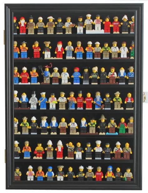 Minifigure Display Case Wall Cabinet Shadow Box Compatible With Lego