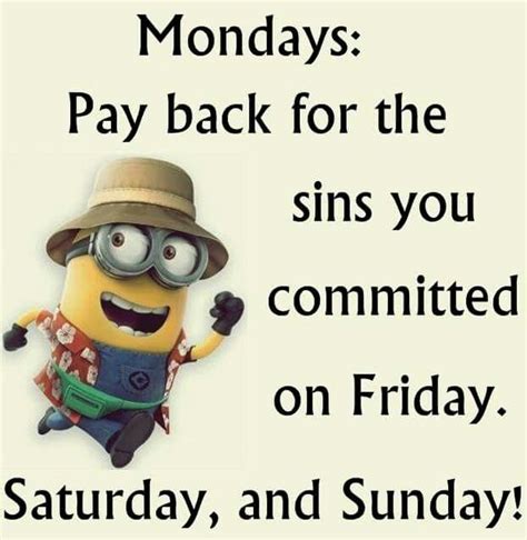 Mondays Minions Humour Funny