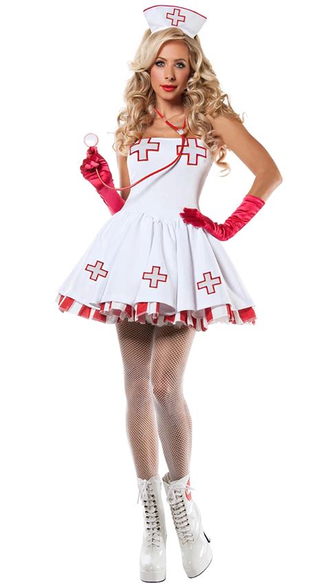 sexy nightingale nurse costume womens sexy strapless nurse dress naughty head nurse cosplay