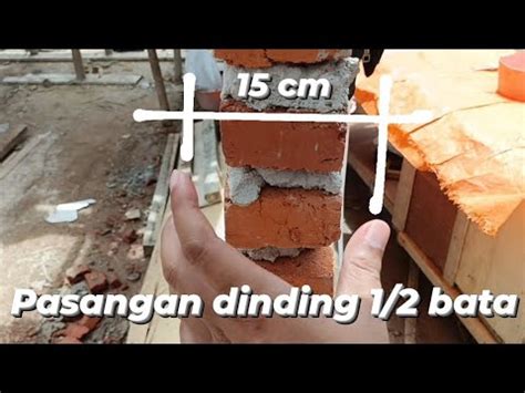 Pasangan Dinding Bata Merah Untuk Bangun Rumah Lantai Setelah Diplester Aci Tebal Dinding