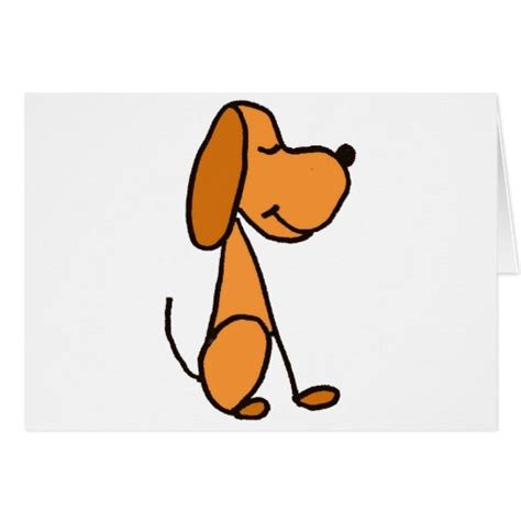 Xx Adorable Stick Figure Puppy Dog Cartoon Greeting Card Zazzle