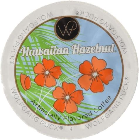 Wolfgang Puck Hawaiian Hazelnut Flavored Coffee Single Serve Cups For