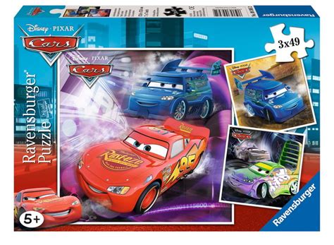 Ravensburger 3x49 Piece Jigsaw Puzzles Disney Cars On The Racetrack