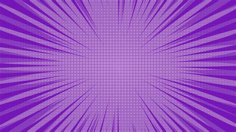 Purple Comic Book Page Background In Pop Art Style With Empty Space
