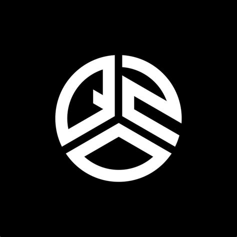 Qzo Letter Logo Design On Black Background Qzo Creative Initials