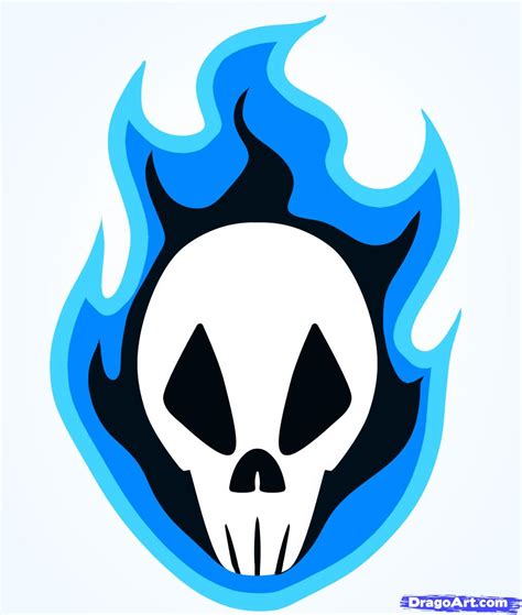 Thank you great and simple way to draw fire. Learn How to Draw a Fire Skull, Skulls, Pop Culture, FREE ...