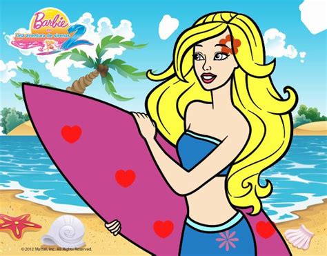 Dibujo De Barbie Guapa En La Playa Pintado Por Amanda En Dibujos Net My Xxx Hot Girl