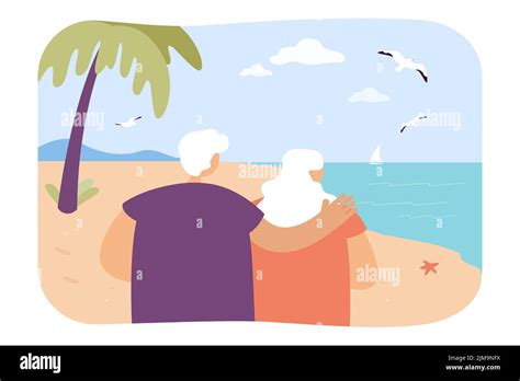 couple admiring the view stock vector images alamy