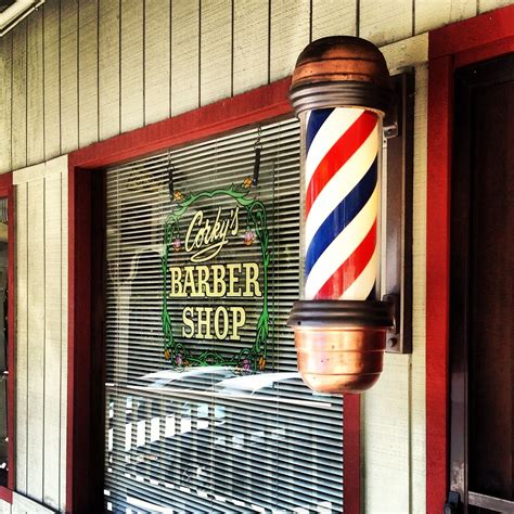 Barber Shop In Cambria Barber Shop Barber Pole Signage
