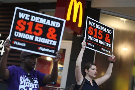 national minimum wage fast food workers protest nationwide money
