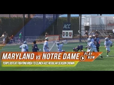 Maryland Vs Notre Dame Lax Com College Highlights Youtube